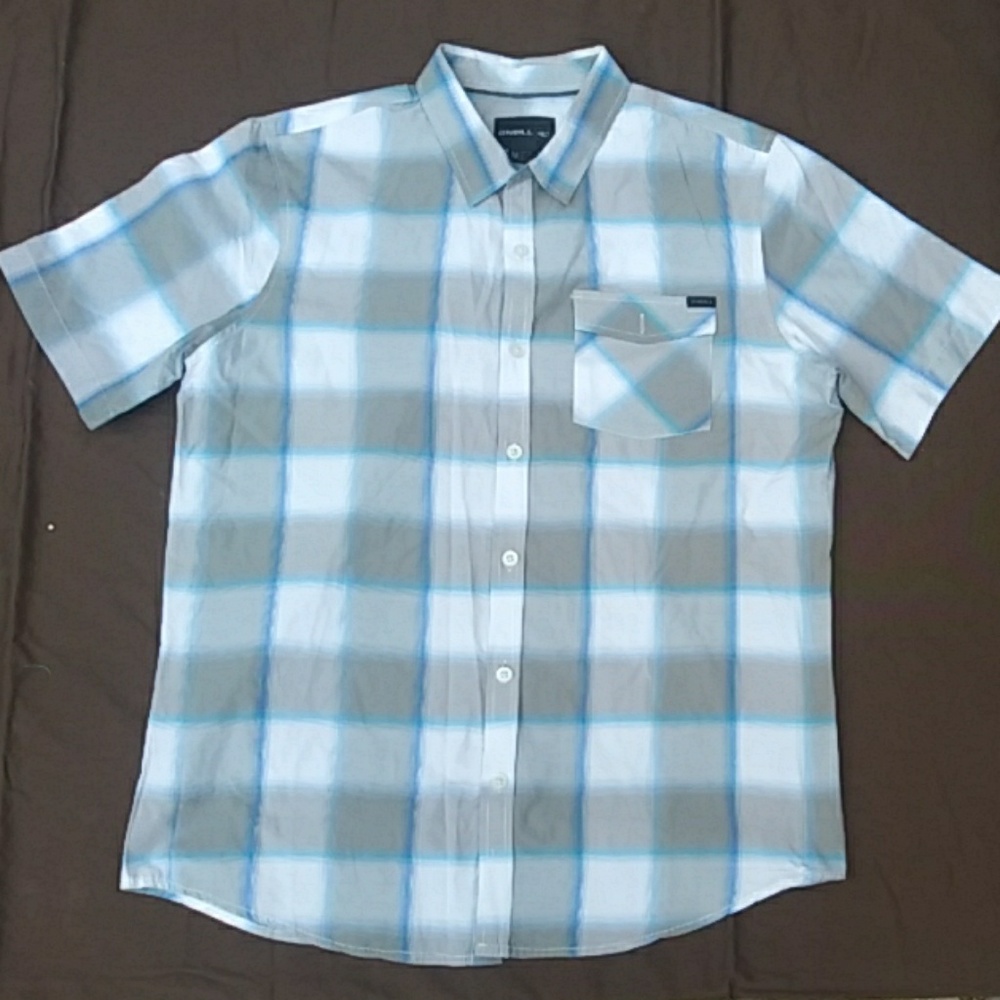 O'neill men's button front shirt. Sz-M. Blue